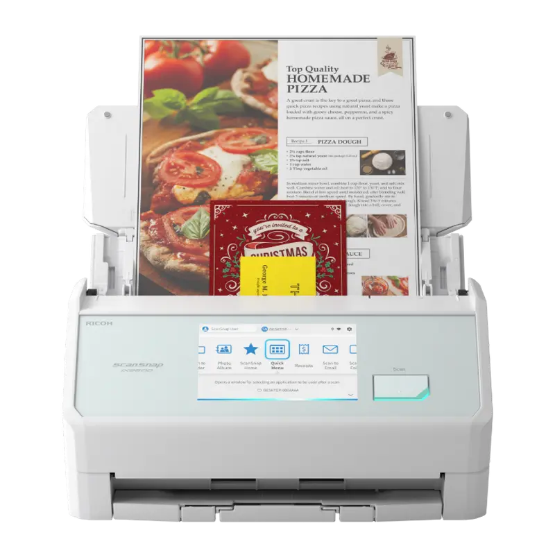 Потоковый Сканер Ricoh ScanSnap iX2500, A4, Белый