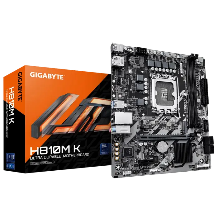 Материнская плата Gigabyte H810M K, LGA1851, Intel H810, Micro-ATX