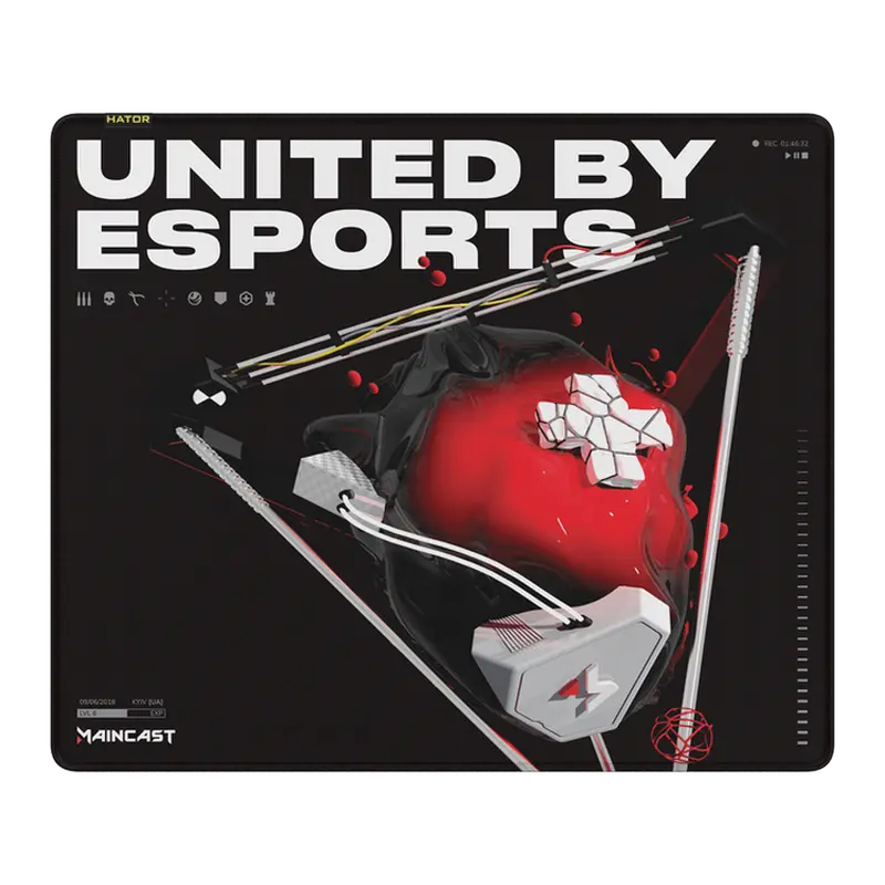 Игровой коврик для мыши HATOR Tonn eSport Maincast Edition, Large, Чёрный