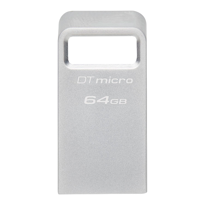  64GB USB3.2 Flash Drive Kingston DataTravaler Micro (DTMC3G2/64GB), Premium Metal Case (R:200MB/s)