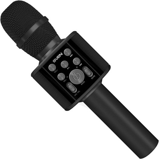SVEN MK-960, Microphone for karaoke, black (6W, Bluetooth, microSD, 1200mA*h)
