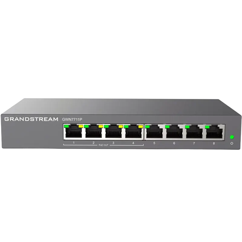 PoE коммутатор Grandstream GWN7711P, 4x IEEE 802.3af/at