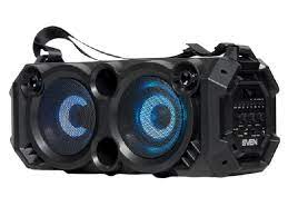 SVEN PS-500 Black, Bluetooth Portable Speaker, 36W RMS, Effective multi-colored lighting, LED display, FM tunner, USB microSD, built-in lithium batte