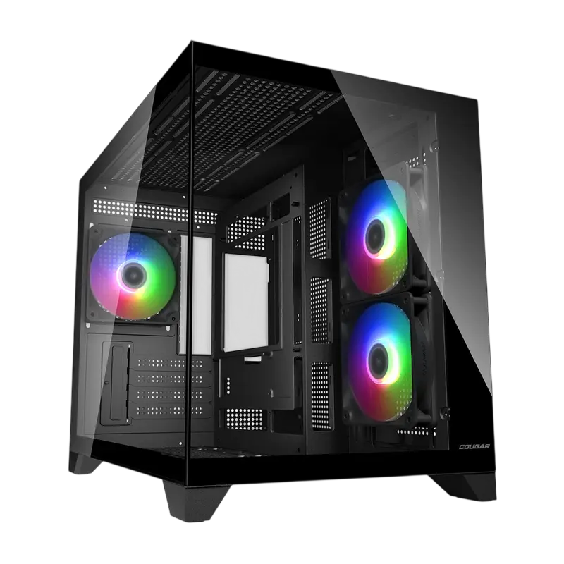 Компьютерный корпус Cougar FV150 Mini RGB, Mini-Tower, Без блока питания, Чёрный