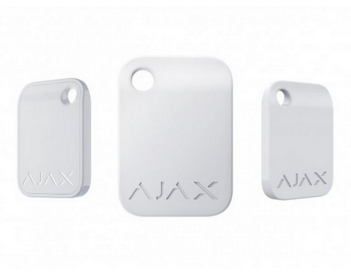 Ajax Encrypted Contactless Key Fob "Tag", White (3pcs)