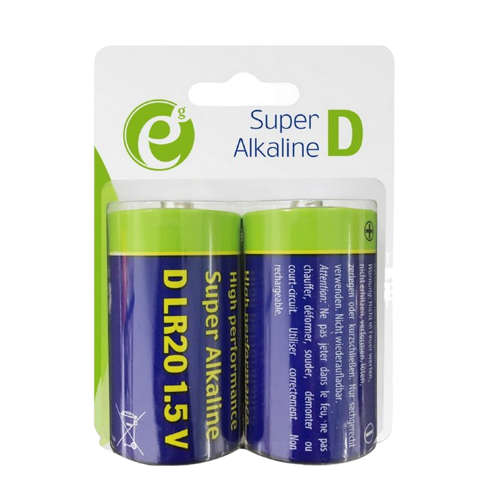 D size  Energenie  "EG-BA-LR20-01" 1.5V, Alkaline, Blister*2