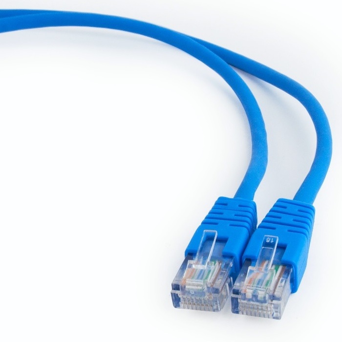  0.5m, Patch Cord  Blue, PP12-0.5M/B, Cat.5E, Cablexpert, molded strain relief 50u" plugs