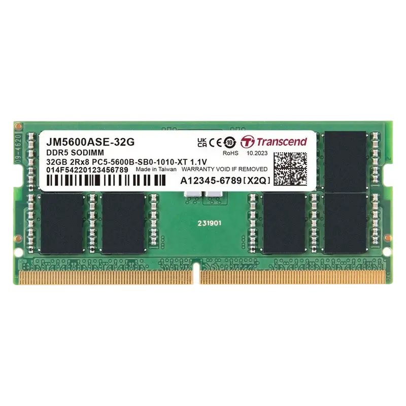 Оперативная память Transcend JetRam, DDR5 SDRAM, 5600 МГц, 48Гб, JM5600ASE-48G
