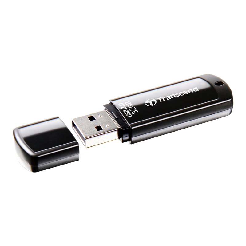  32GB USB2.0 Flash Drive Transcend "JetFlash  350", Black, Classic Cap (R/W:18/8MB/s)