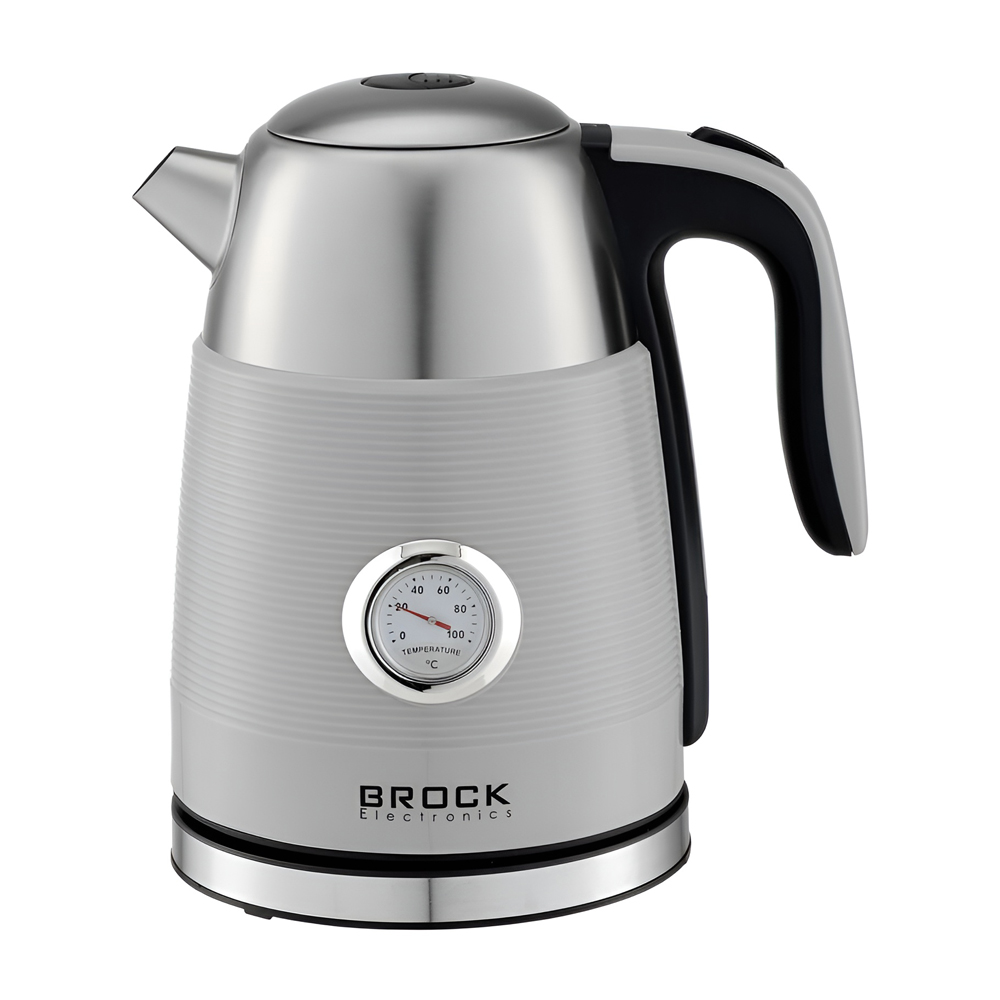 BROCK Electric Kettle WK 9805 GY, 1.7L, 1850-2200W, Grey