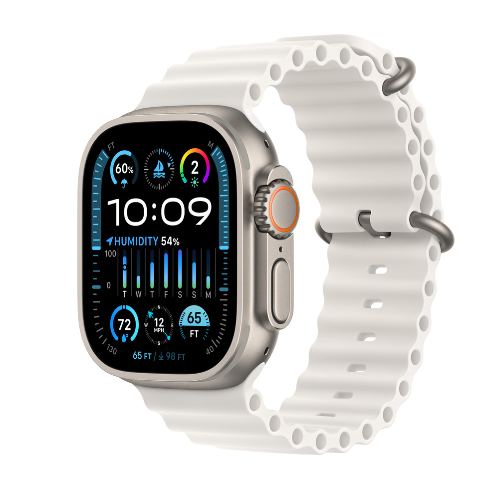 Watch Ultra 2, 49mm, Titanium (White Ocean Strap Orange) (Replica)