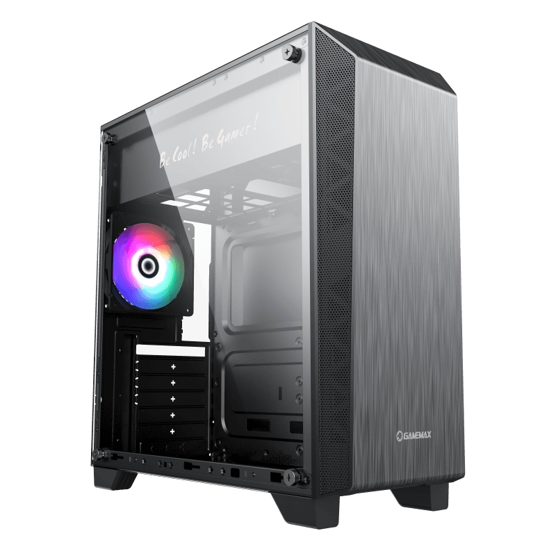 Case ATX GAMEMAX Nova N5, w/o PSU, 0.5mm, 1x120mm, FRGB, ARGB LED strip, Tempered Glass, 1xUSB3.0, 1