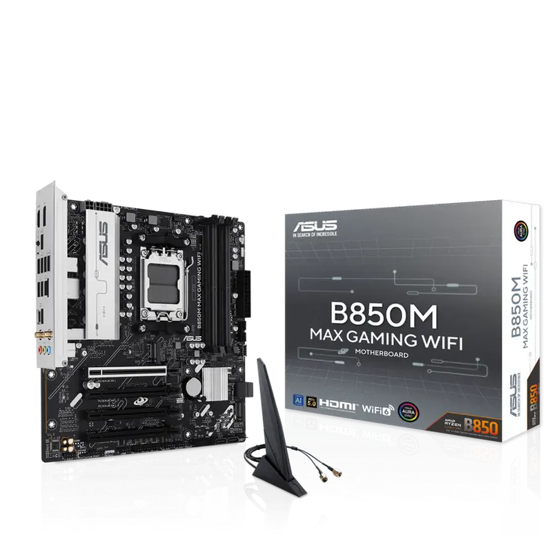 Материнская плата ASUS B850M MAX GAMING WIFI, AM5, AMD B850, Micro-ATX