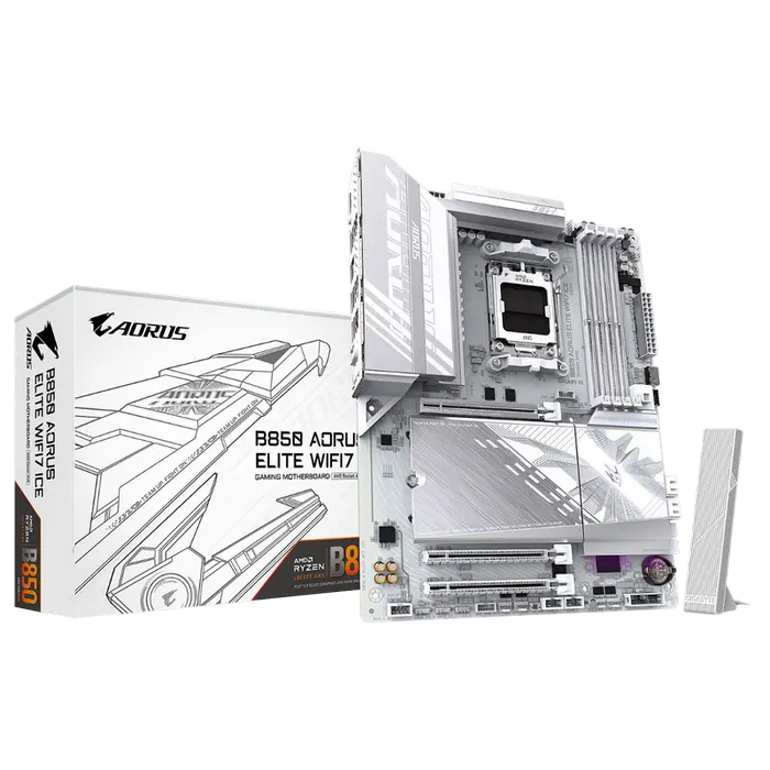 Материнская плата Gigabyte B850 A ELITE WF7 ICE, AM5, AMD B850, ATX