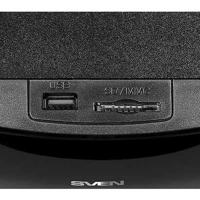 Audio System 5.1 SVEN "HT-202" 100w / 20w+5*16w, BLUETOOTH, USB, SD, FM, Display, RC, Black Audio System 5.1 SVEN "HT-202" 100w / 20w+5*16w, BLUETOOTH, USB, SD, FM, Display, RC, Black