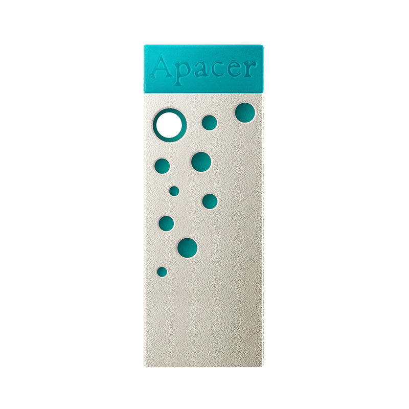  32GB USB2.0 Flash Drive Apacer "AH11J", Turquoise-Green, Super-Mini, Metal, Capless (AP32GAH11JG-1)