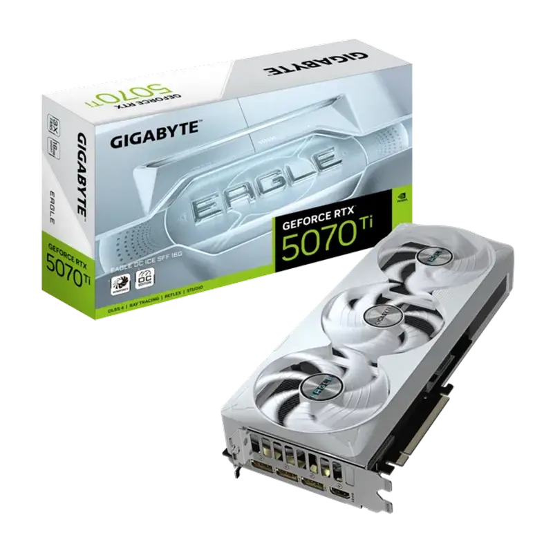 Видеокарта Gigabyte GV-N507TEAGLEOC ICE-16GD, 16 ГБ GDDR7 256бит