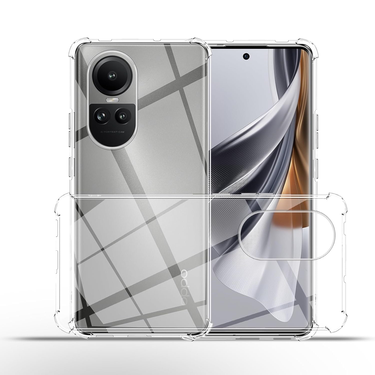Helmet Case TPU Soft Oppo Reno 10, Clear