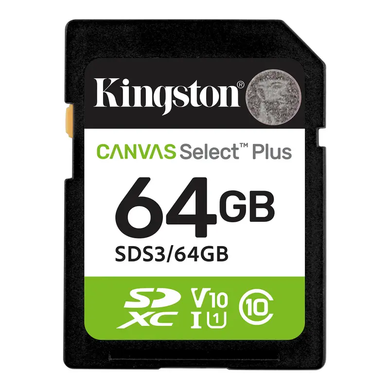 Карта памяти Kingston Canvas Select Plus, 64Гб (SDS3/64GB)