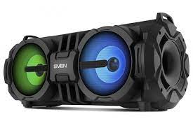 SVEN PS-485 Black, Bluetooth Portable Speaker, 28W RMS, Effective multi-colored lighting, LED displa