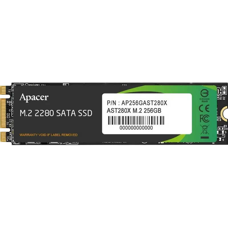 Накопитель SSD Apacer AST280X, 256Гб, AP256GAST280X-1