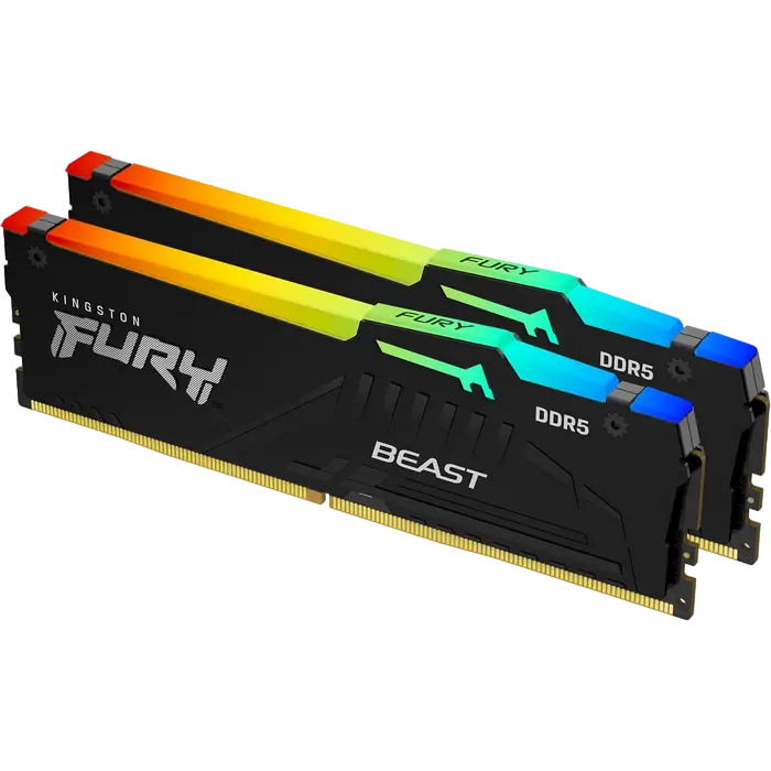 Оперативная память Kingston FURY Beast RGB, DDR5 SDRAM, 5600 МГц, 64Гб, KF556C36BBEAK2-64