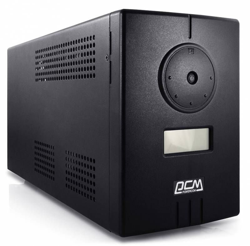 UPS PowerCom INF-800  800VA/480W,12Vdc,10A max charge curr., External Battery Only, 2*Schuko Sockets