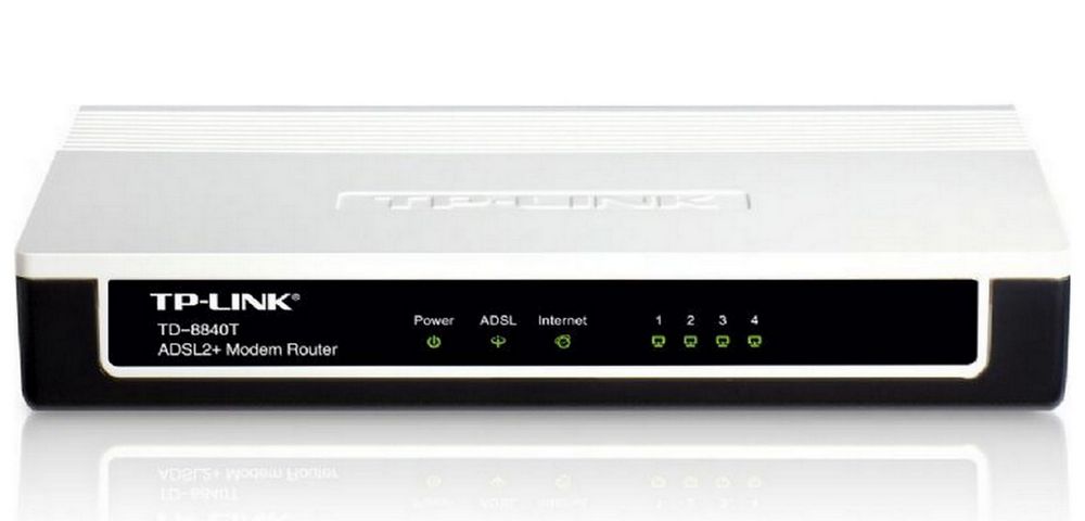 ADSL Router TP-LINK "TD-8840T",1xEthernet port+1xUSB, ADSL/ADSL2/ADSL2+, Splitter, Annex A