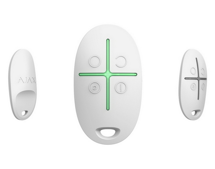 Ajax Wireless Security Alarm Button "SpaceControl", White, Security Modes, Key Fob