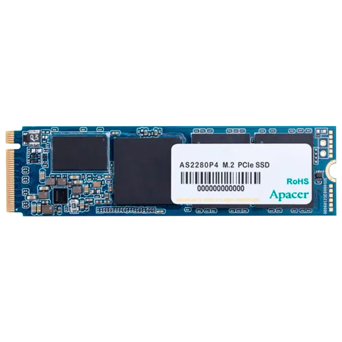 .M.2 NVMe SSD    512GB  Apacer AS2280P4 [PCIe 3.0 x4, R/W:2100/1500MB/s, 300K/420K IOPS, 400TBW, 3D 