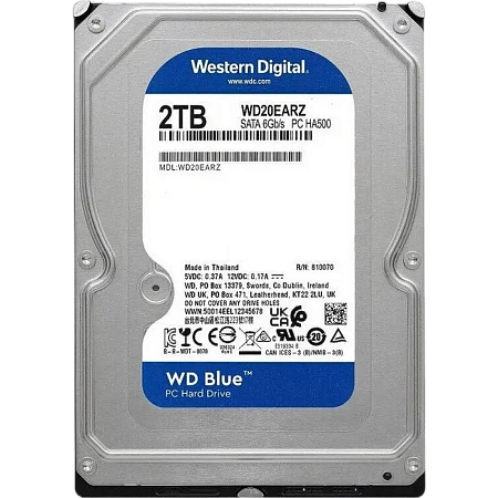 Жесткий диск Western Digital WD Blue, 3.5", 2 ТБ <WD20EARZ> Жесткий диск Western Digital WD Blue, 3.5", 2 ТБ <WD20EARZ>