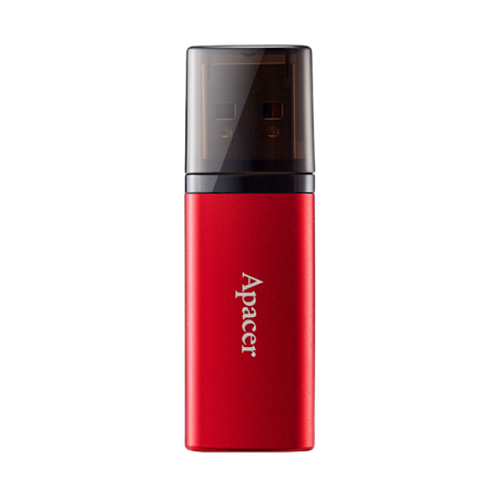  64GB USB3.1 Flash Drive  Apacer "AH25B", Red, Matte Metal Shell, Classic Cap (AP64GAH25BR-1)