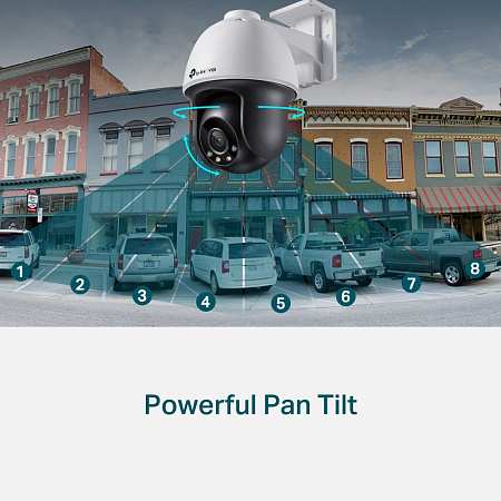 TP-Link Pan Tilt Outdoor Network Camera"VIGI C540", 4mm, 4MP, Full-Color, PoE, IP66
