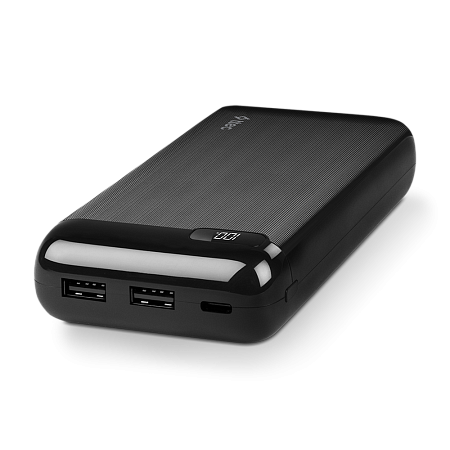 ttec Powerbank 20.000 mAh LCD Power Slim, Black ttec Powerbank 20.000 mAh LCD Power Slim, Black