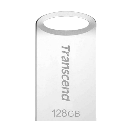 128GB USB3.1 Flash Drive Transcend "JetFlash 710S", Silver, Metal Case, Ultra-Slim (R/W:90/50MB/s)