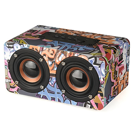 Bluetooth Speaker Super Bass W5, Power 10W, Graffiti Bluetooth Speaker Super Bass W5, Power 10W, Graffiti