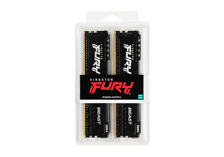 Оперативная память Kingston FURY Beast, DDR4 SDRAM, 3200 МГц, 64Гб, KF432C16BBK2/64