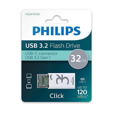 PHILIPS USB Drive 3.2 + Type-C Port, 32 GB PHILIPS USB Drive 3.2 + Type-C Port, 32 GB