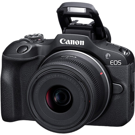 DC Canon EOS R100 Black & RF-S 18-45mm f/4.5-6.3 IS STM & RF-S 55-210mm f/5-7.1 IS STM KIT