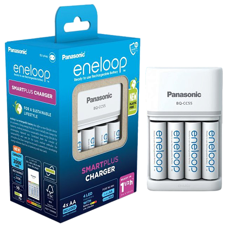 Panasonic "Smart-Quick" Charger 4-pos AA/AAA + 4AA 2000mAh, K-KJ55MCD40E Panasonic "Smart-Quick" Charger 4-pos AA/AAA + 4AA 2000mAh, K-KJ55MCD40E