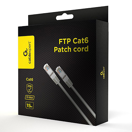 Retail pack Patch Cord Cat.6/FTP, 15m, PPB6-15M, Cablexpert Retail pack Patch Cord Cat.6/FTP, 15m, PPB6-15M, Cablexpert