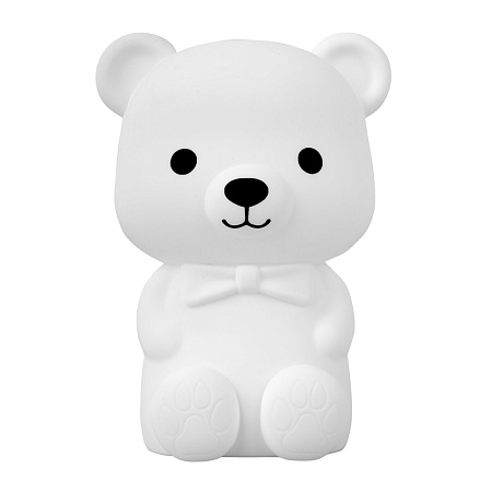 Cute Series Bear Silicone Night Light, White Cute Series Bear Silicone Night Light, White