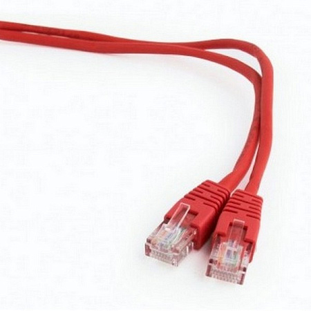  0.5m, Patch Cord  Red, PP12-0.5M/R, Cat.5E, Cablexpert, molded strain relief 50u" plugs