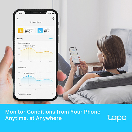 Датчик температуры и влажности TP-LINK Tapo T315, Белый Датчик температуры и влажности TP-LINK Tapo T315, Белый