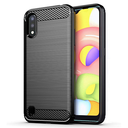 Helmet Case Carbon Samsung A01, Black