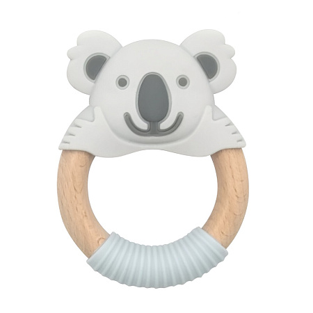 Bibipals Teething Ring Koala, Grey and Charcoal Bibipals Teething Ring Koala, Grey and Charcoal