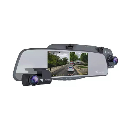 Navitel MR255NV Mirror Car Video Recorder + WOO MicroSD Card UHS-I (U1) (C10) + SD Adapter, Integra, 64 GB Navitel MR255NV Mirror Car Video Recorder + WOO MicroSD Card UHS-I (U1) (C10) + SD Adapter, Integra, 64 GB