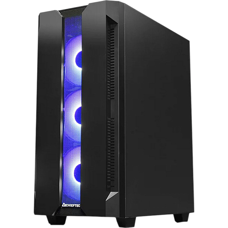 Case ATX Chieftec HUNTER, w/o PSU, 0.5mm, 4x120mm ARGB fans, ARGB Hub, Front Mesh, Tempered Glass, 2