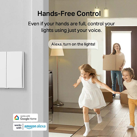 TP-Link Wireless Smart Light Switch "Tapo S220", White, 2-Gang