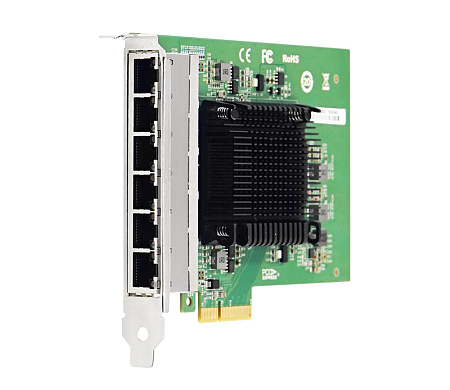 PCI-e Intel Server Adapter Intel I350AM4, 6 Copper Port 1Gbps PCI-e Intel Server Adapter Intel I350AM4, 6 Copper Port 1Gbps